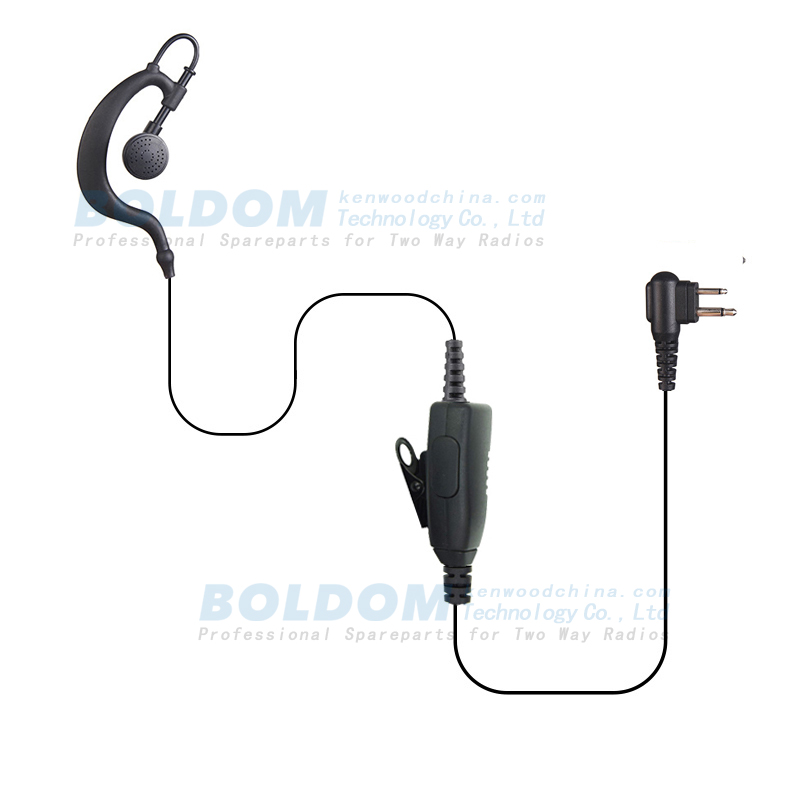 316912 earhook type earpiece for kenwood motorola vertex radios