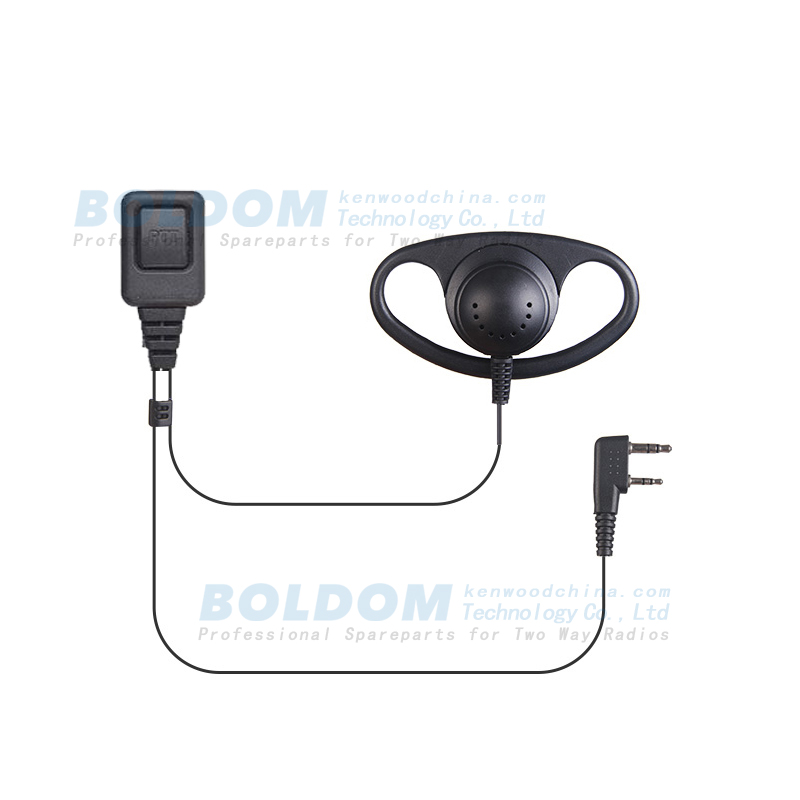 419D D shape earpiece for Motorola kenwood vertex two way radios