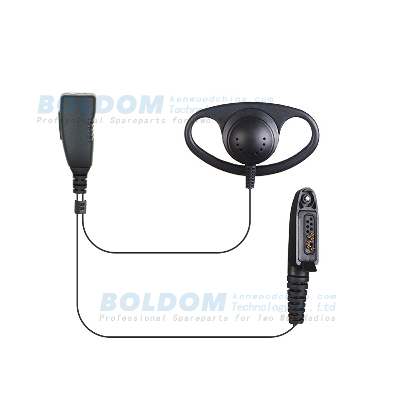 416D D shape earpiece for Motorola kenwood vertex two way radios