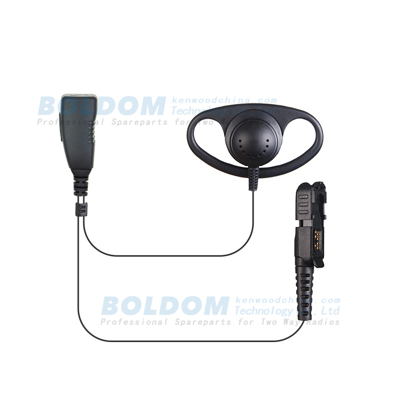 416D D shape earpiece for Motorola kenwood vertex two way radios