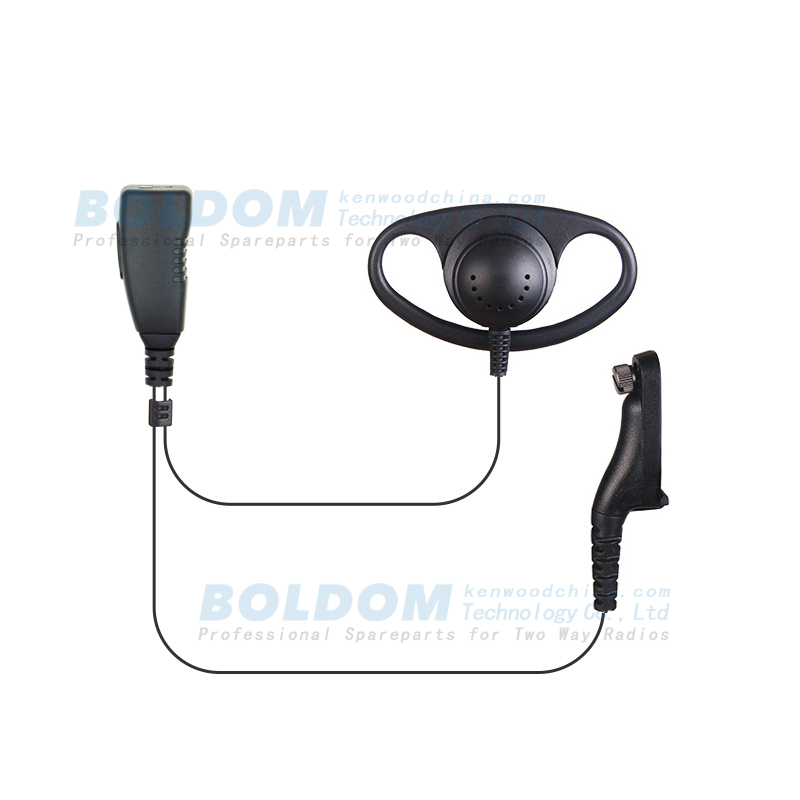 416D D shape earpiece for Motorola kenwood vertex two way radios