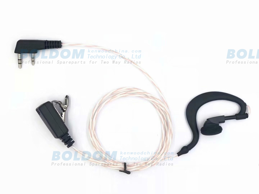 color cable earhook earpiece for Motorola kenwood vertex two way radios