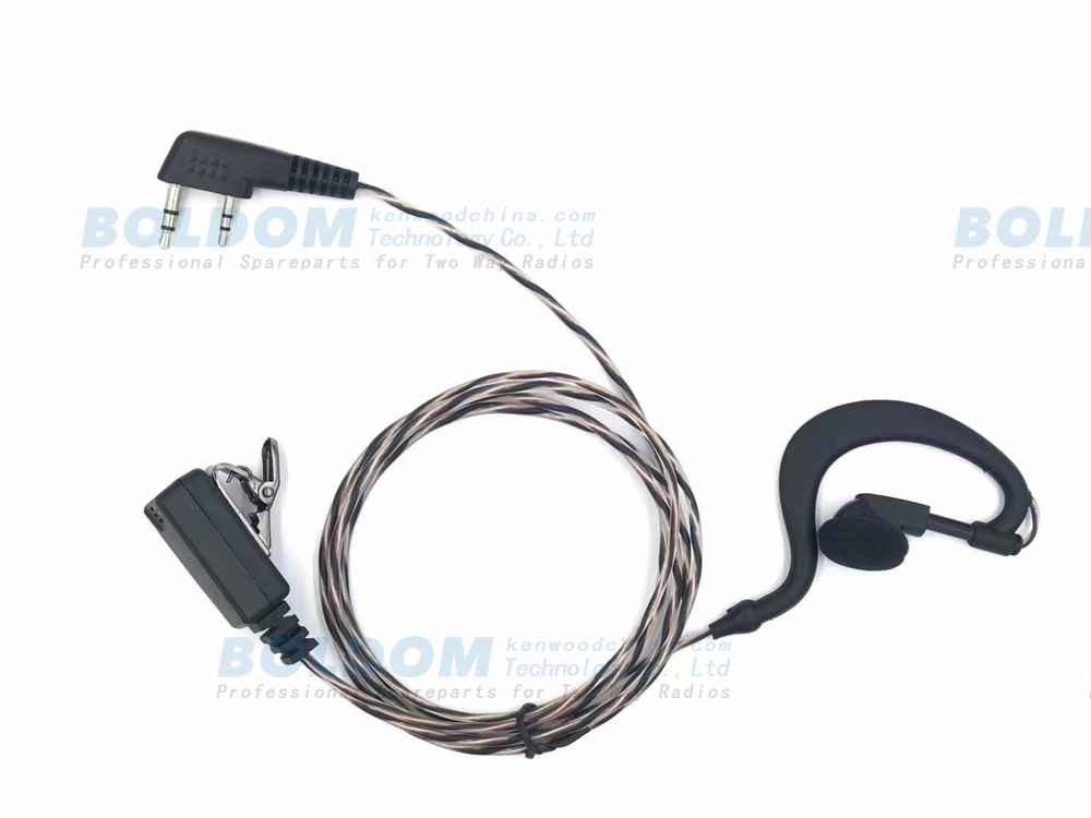 color cable earhook earpiece for Motorola kenwood vertex two way radios