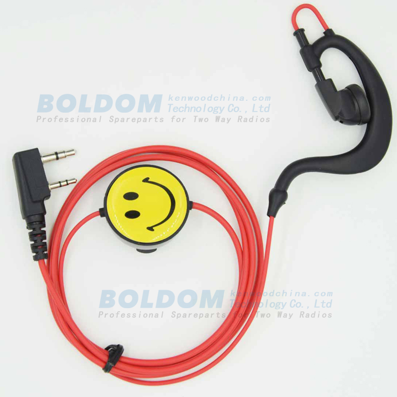 color cable earhook earpiece for Motorola kenwood vertex two way radios