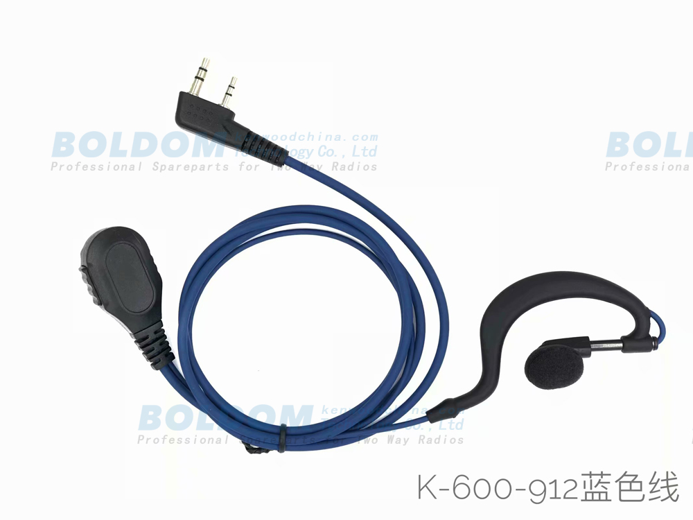 color cable earhook earpiece for Motorola kenwood vertex two way radios