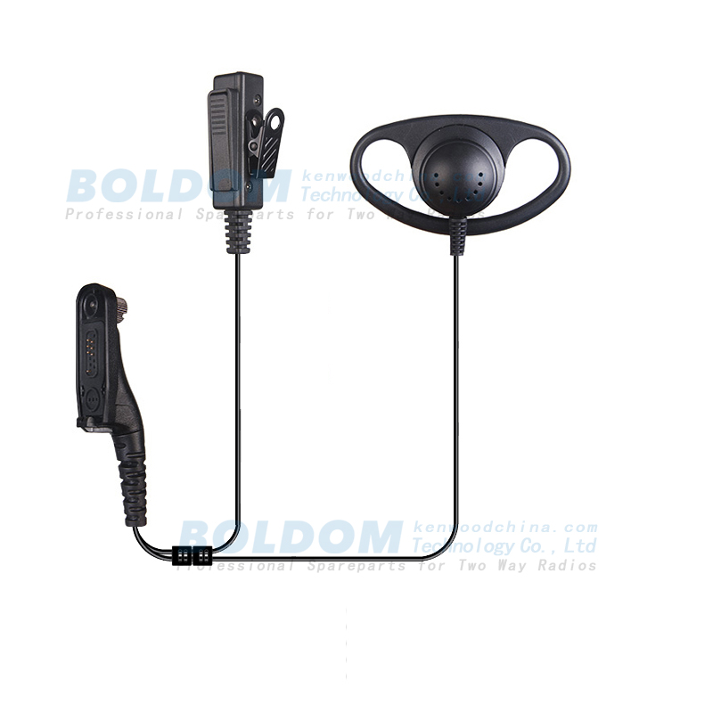 200D  D shape long PTT earpiece for Motorola kenwood vertex two way radios