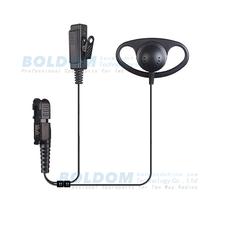 200D  D shape long PTT earpiece for Motorola kenwood vertex two way radios