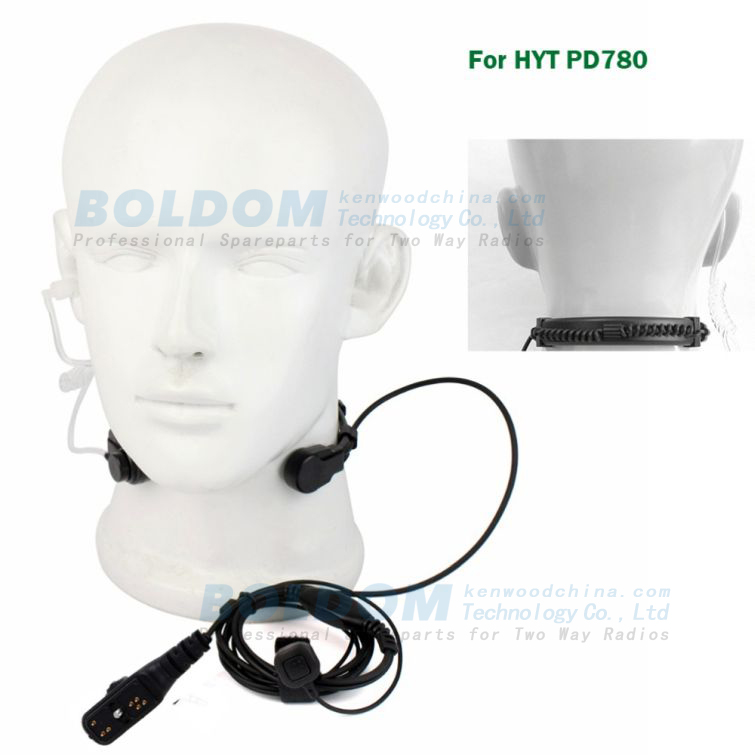 TH02P1  throat vibration headset with finger PTT for kenwood motorola vertex radios