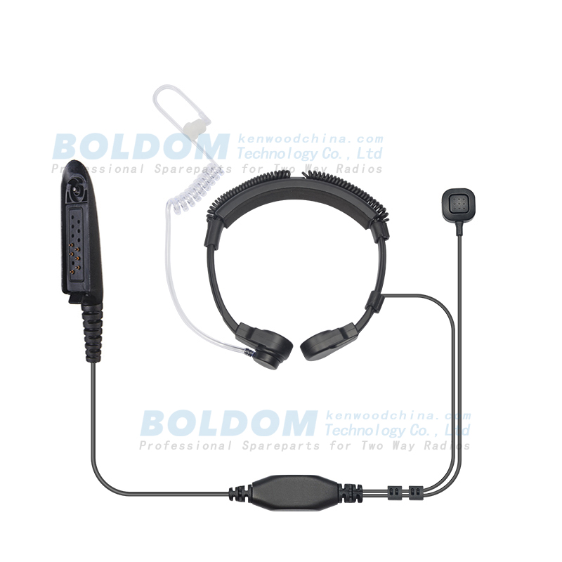 TH02P1  throat vibration headset with finger PTT for kenwood motorola vertex radios