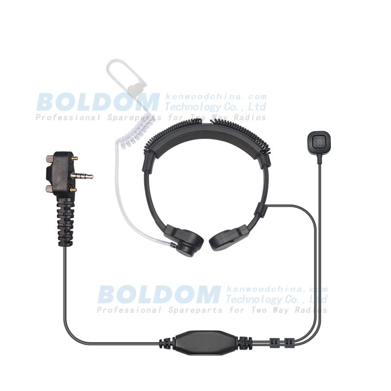 TH02P1  throat vibration headset with finger PTT for kenwood motorola vertex radios