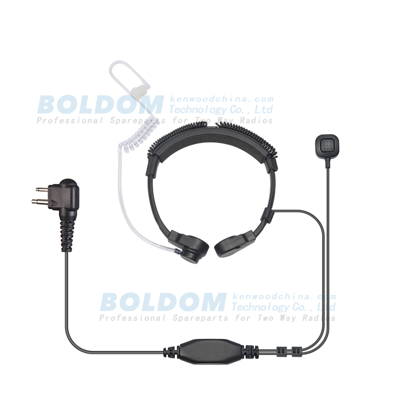 TH02P1  throat vibration headset with finger PTT for kenwood motorola vertex radios