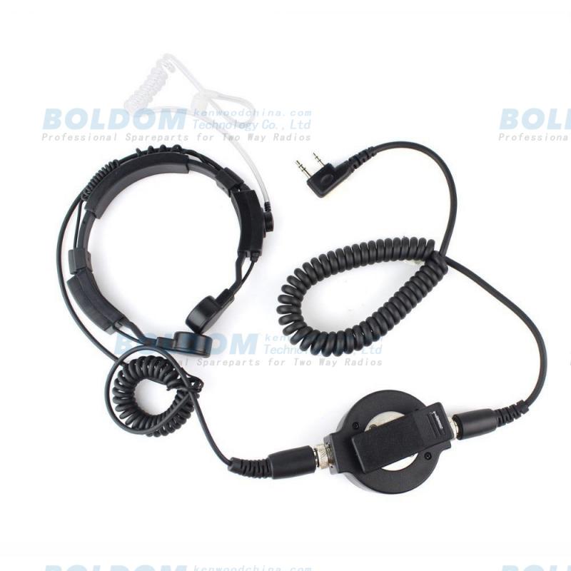 TH04R1 tatical heavy duty  throat mic headset headphone for two way radios with big round PTT