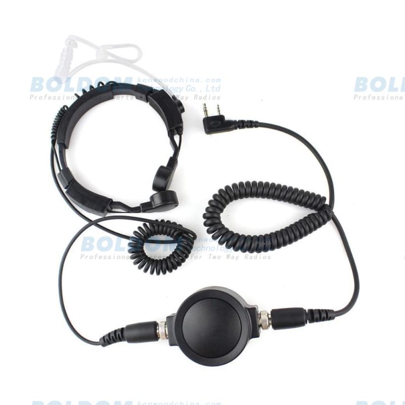 TH04R1 tatical heavy duty  throat mic headset headphone for two way radios with big round PTT