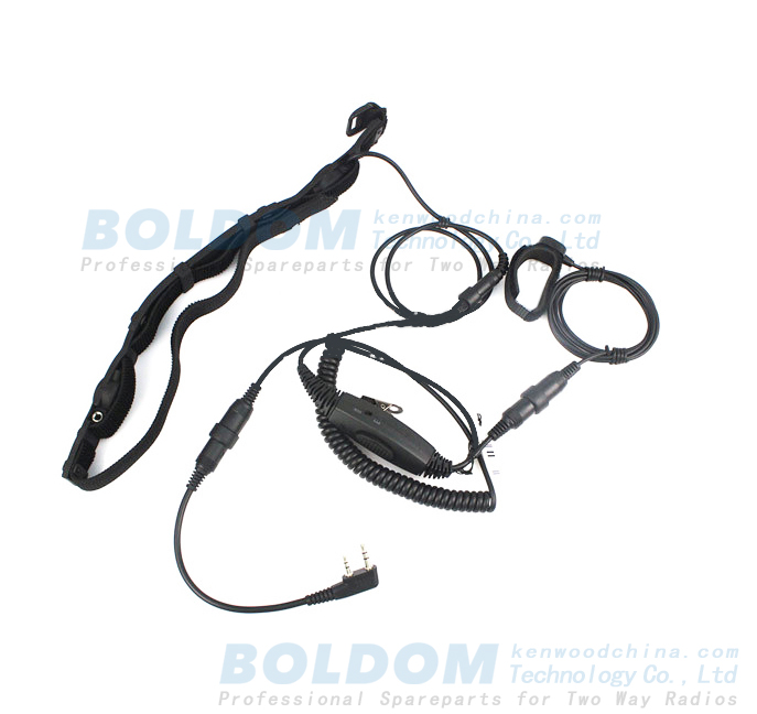 TH06BLT belt throat vibration headset for kenwood motorola vertex two way radios