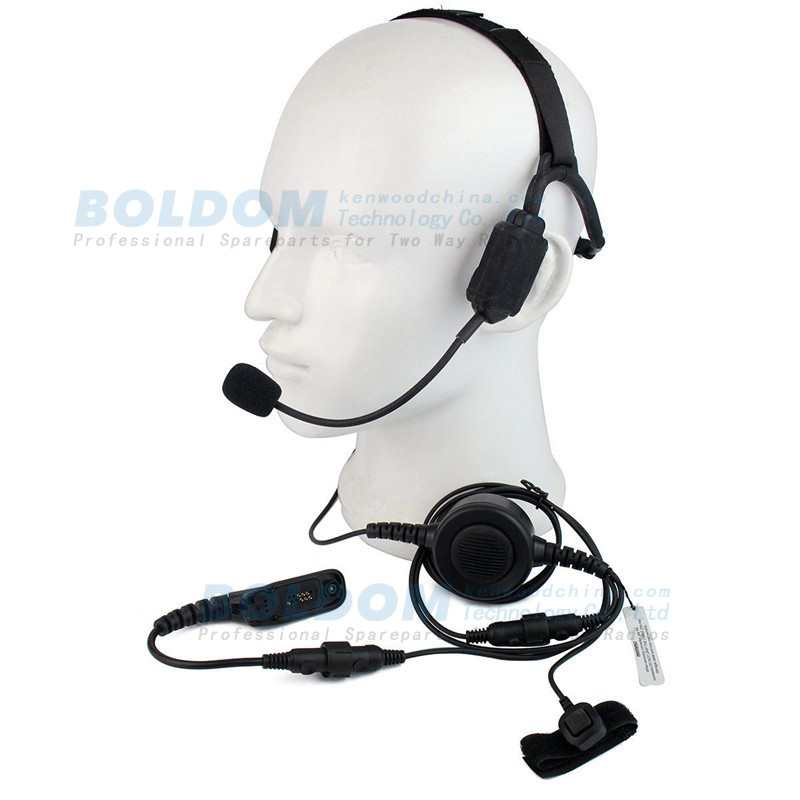 EB500 wrap-around facial bone conduction headset tatical with boom stick for heavy duty use of firefighter military policeman