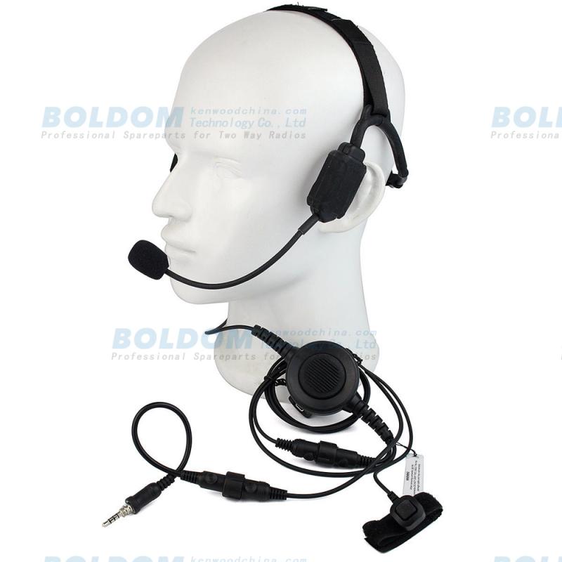 EB500 wrap-around facial bone conduction headset tatical with boom stick for heavy duty use of firefighter military policeman