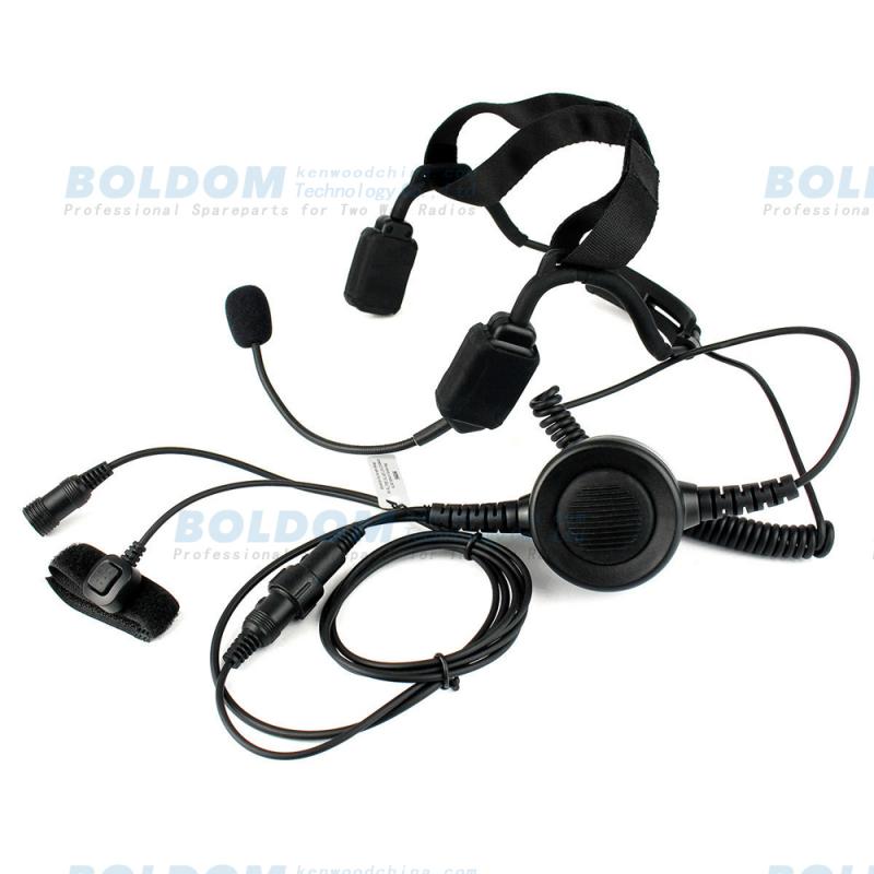 EB500 wrap-around facial bone conduction headset tatical with boom stick for heavy duty use of firefighter military policeman