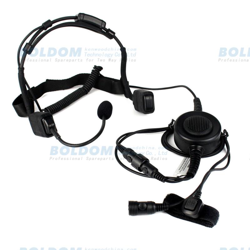 EB500 wrap-around facial bone conduction headset tatical with boom stick for heavy duty use of firefighter military policeman