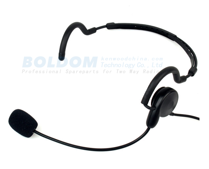 HW300816 behigh ear headset one ear headphone with stick microphone for two way radios