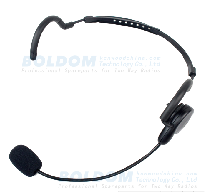 HW300816 behigh ear headset one ear headphone with stick microphone for two way radios