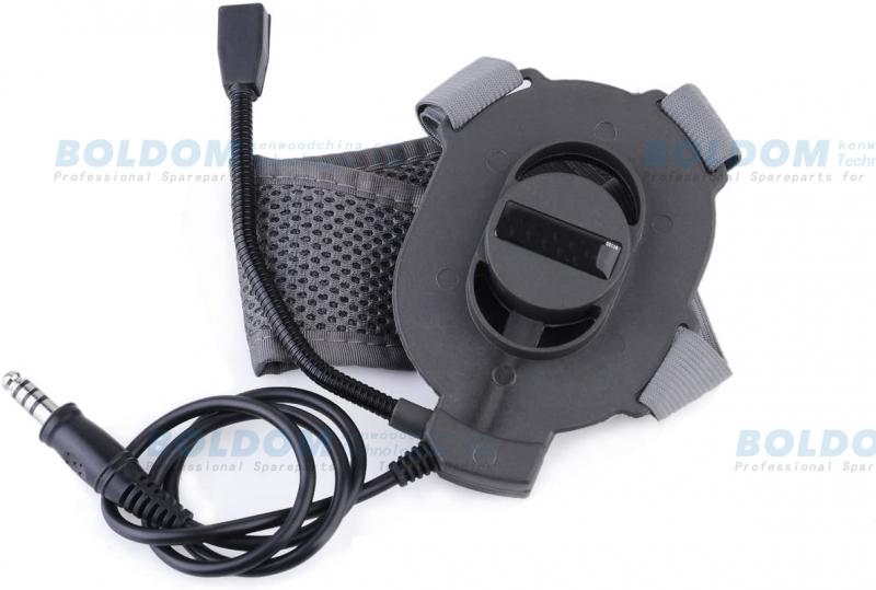 HWB03 grey black color headband tatical headset with stick microphoneand tatical PTT for two way radios