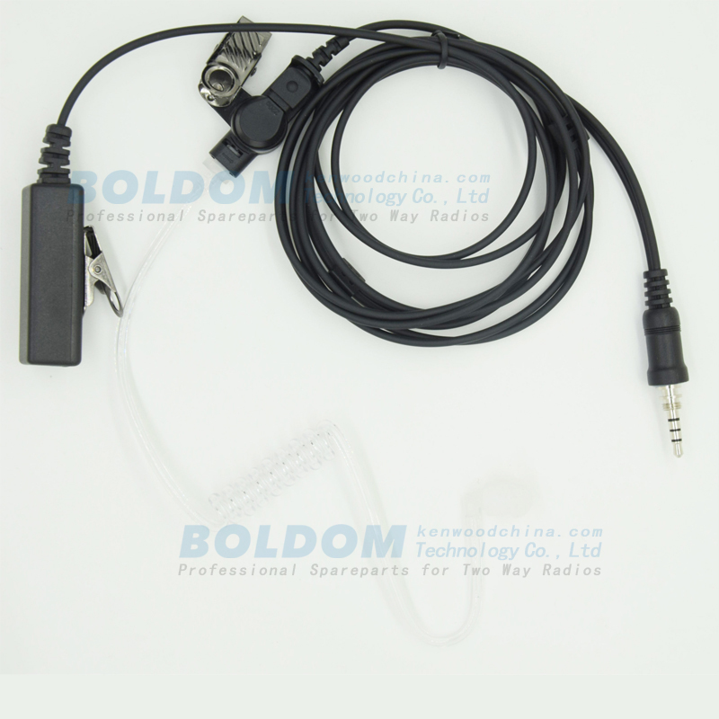 200980 2 wires Surveillance kit for two way radios kenwood motorola vertex with transparent tube acoustic tube