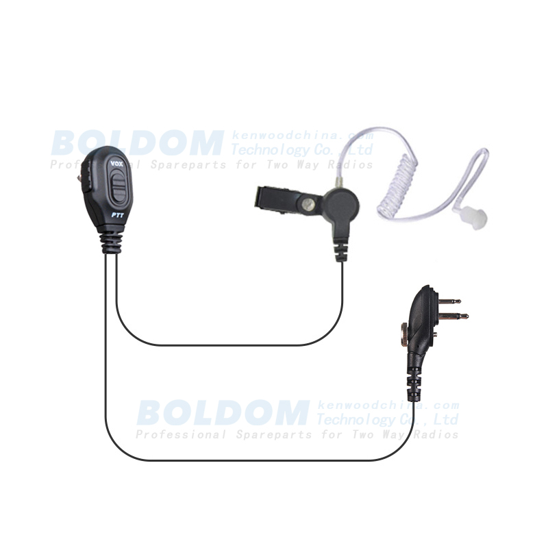 600V960 two way radio earpiece acoustic tube transparent tube with VOX PTT for Motorola kenwood hytera vertex radios