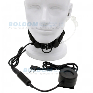 TH07R05  neck belt throat vibration mic headset for two way radios with big PTT