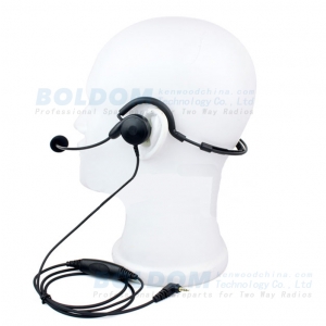 HW300816 behigh ear headset one ear headphone with stick microphone for two way radios