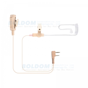 200980B beige earpiece 2 wire Surveillance kit for two way radios kenwood motorola vertex with transparent tube acoustic tube